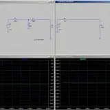 Zwei identische Schaltungen zur Impedanzanpassung mit L-C-Netzwerken und zugehörige Frequenzganganalysen.