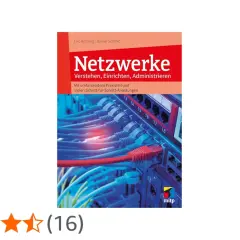 Buchcover "Netzwerke" zeigt viele Netzwerkkabel, die in einen Switch gesteckt sind. Es erklärt verschiedene communication channels.