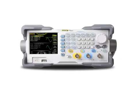 Der RIGOL DG1022Z ist ein Funktionsgenerator mit zwei Kanälen, der präzise Wellenformen für Tests und Messungen erzeugt.