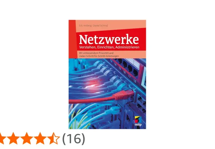 Buchcover "Netzwerke" zeigt viele Netzwerkkabel, die in einen Switch gesteckt sind. Es erklärt verschiedene communication channels.