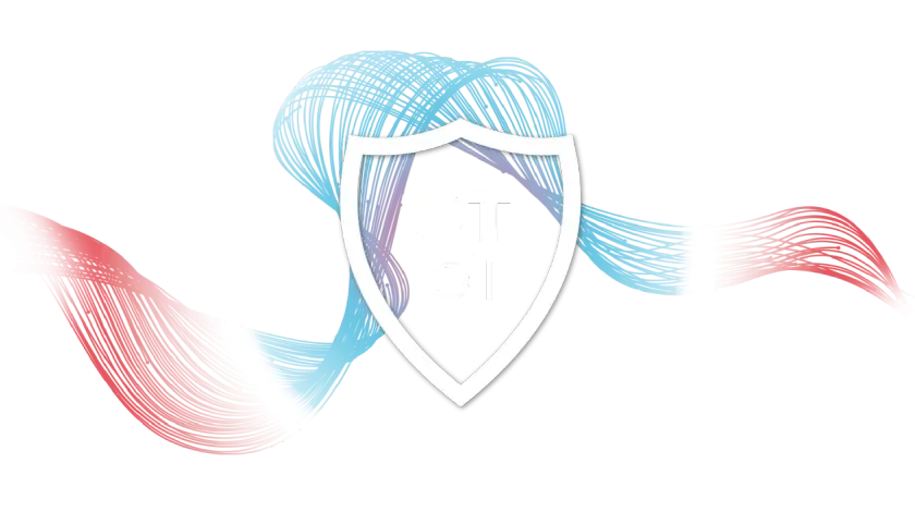 Schild mit "OT IOT" Symbol, umgeben von roten und blauen Linien, die die Vernetzung im **iot industrial** Bereich darstellen.