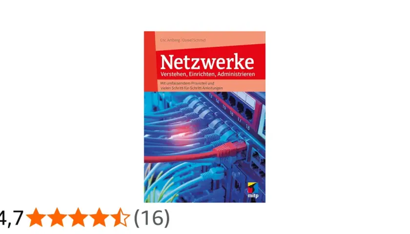 Buchcover "Netzwerke" zeigt viele Netzwerkkabel, die in einen Switch gesteckt sind. Es erklärt verschiedene communication channels.