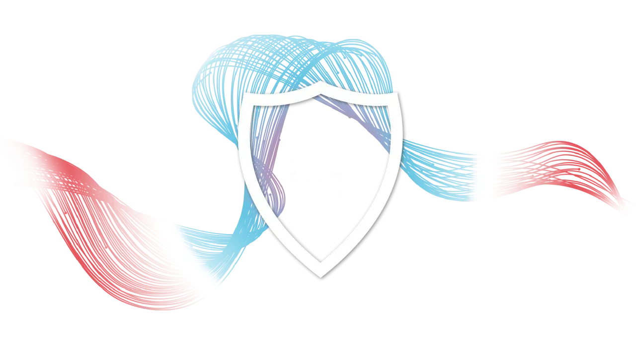 Schild mit "OT IOT" Symbol, umgeben von roten und blauen Linien, die die Vernetzung im **iot industrial** Bereich darstellen.